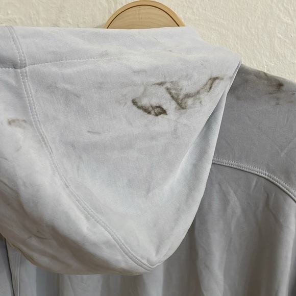 ATHLETA Women's Seasoft Bubble Hem Pullover Hoodie Size US XS In Snowflake Blue - Picture 10 of 12